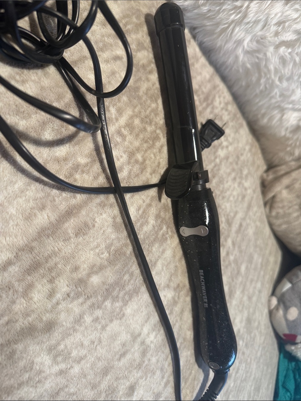 BEACHWAVER Black Hair Curling Iron - Compact Styling Wand